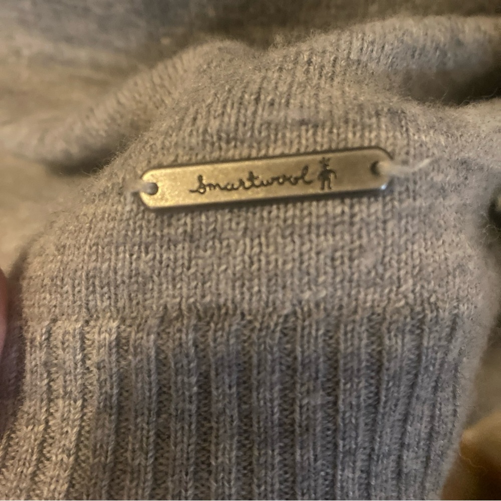 Smartwool Women's Cowl Neck Sweater in Heather Gray - Picture 3 of 6